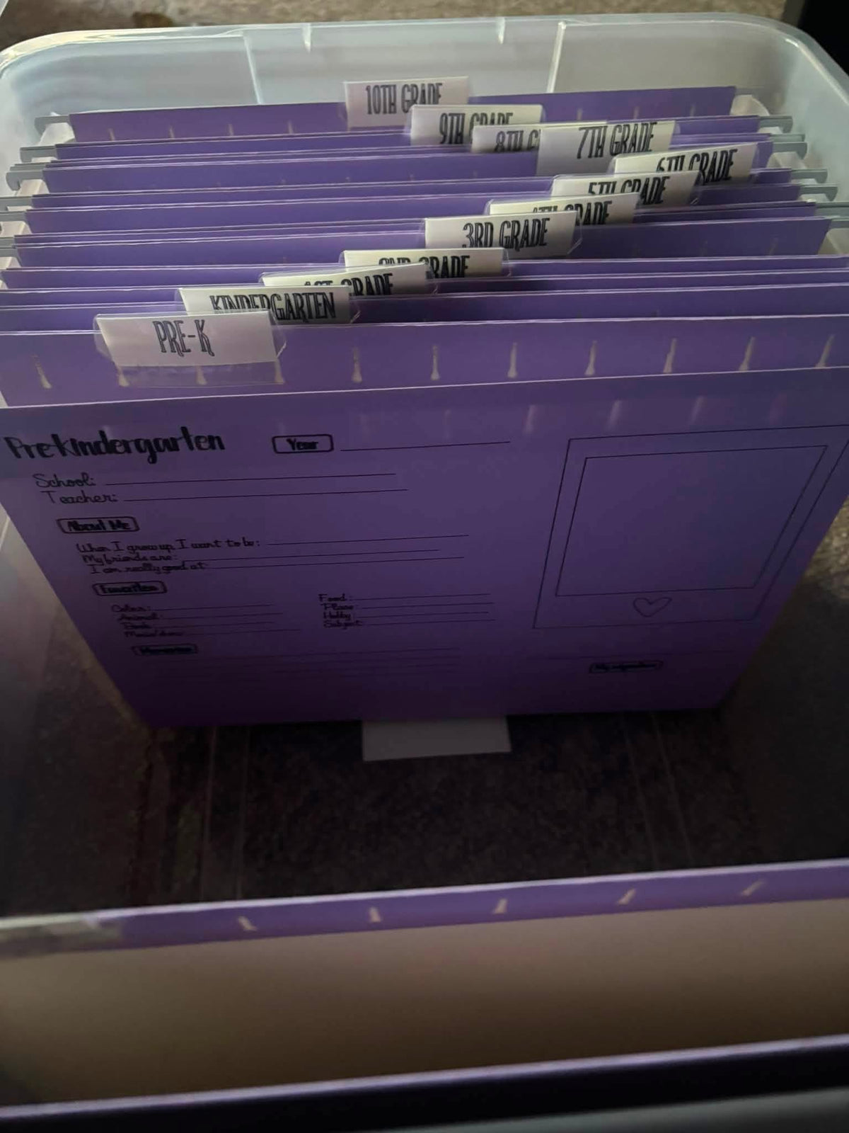 Children's School Memory Box