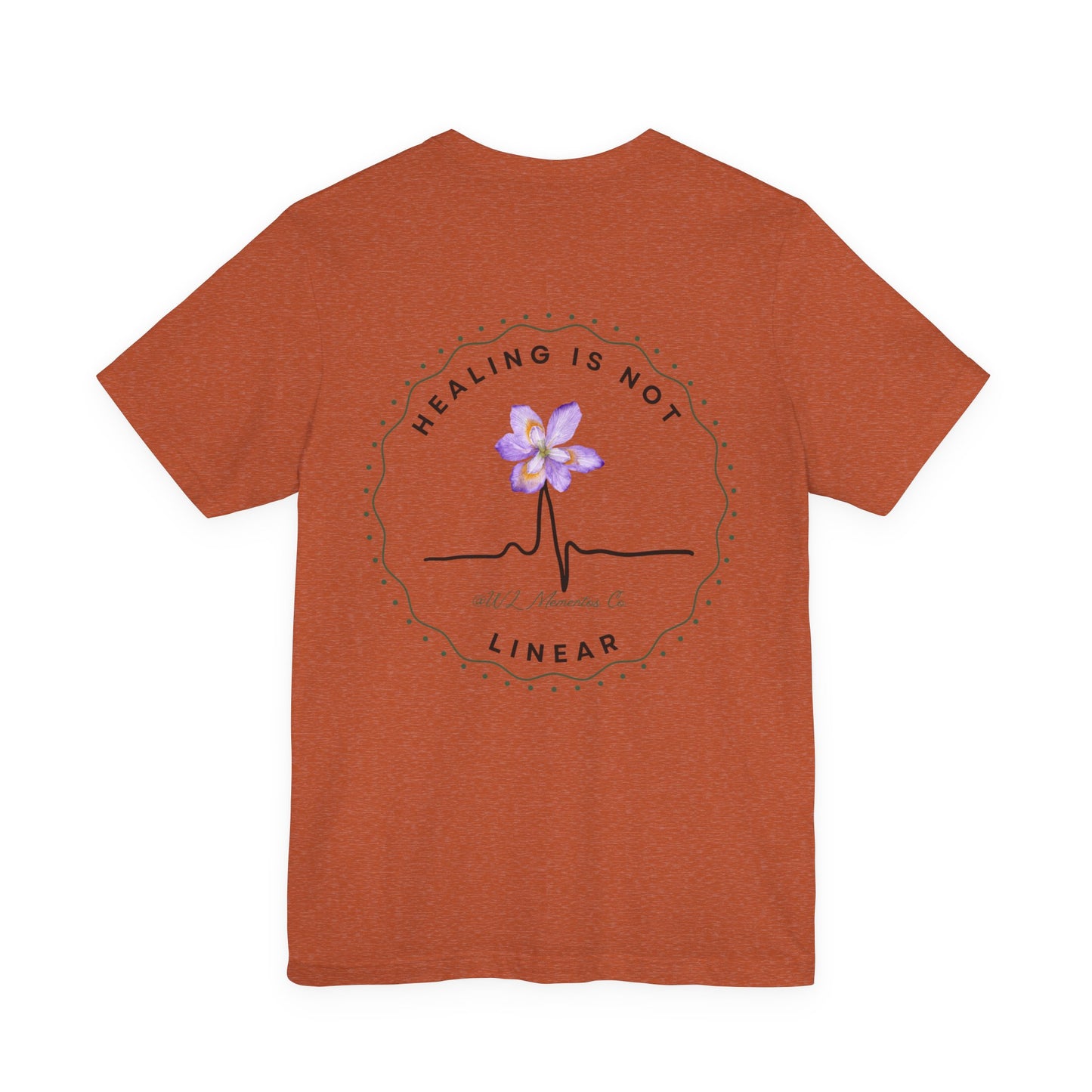 Healing Is Not Linear Floral Tee | Inspirational Unisex Jersey Shirt, Self-Care Gift, Therapy Apparel, Motivational Shirt