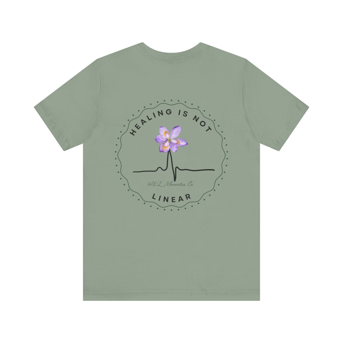 Healing Is Not Linear Floral Tee | Inspirational Unisex Jersey Shirt, Self-Care Gift, Therapy Apparel, Motivational Shirt