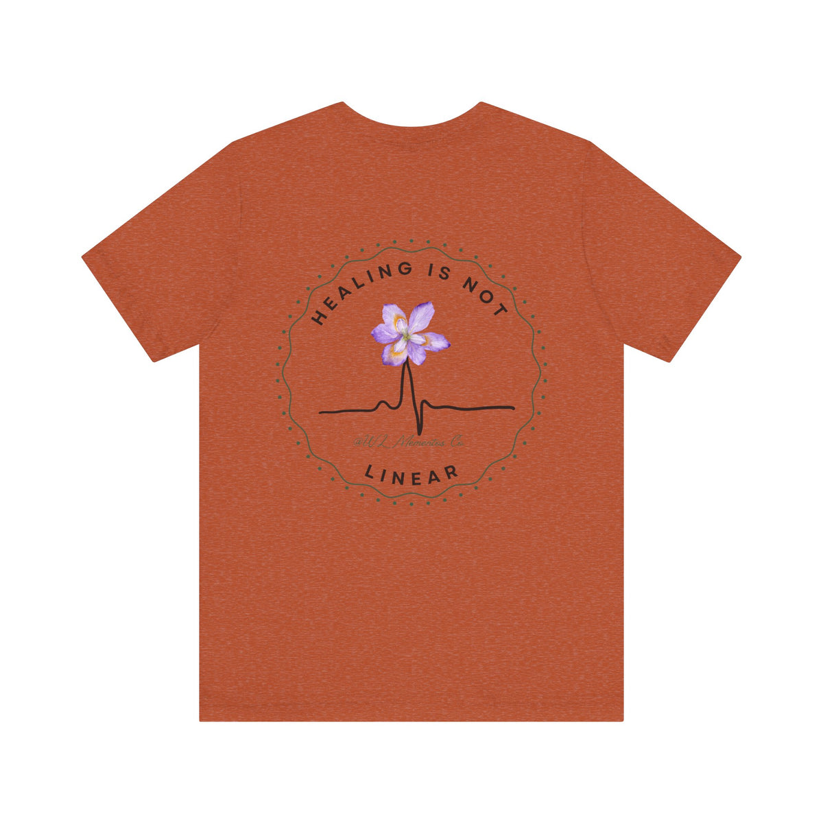 Healing Is Not Linear Floral Tee | Inspirational Unisex Jersey Shirt, Self-Care Gift, Therapy Apparel, Motivational Shirt
