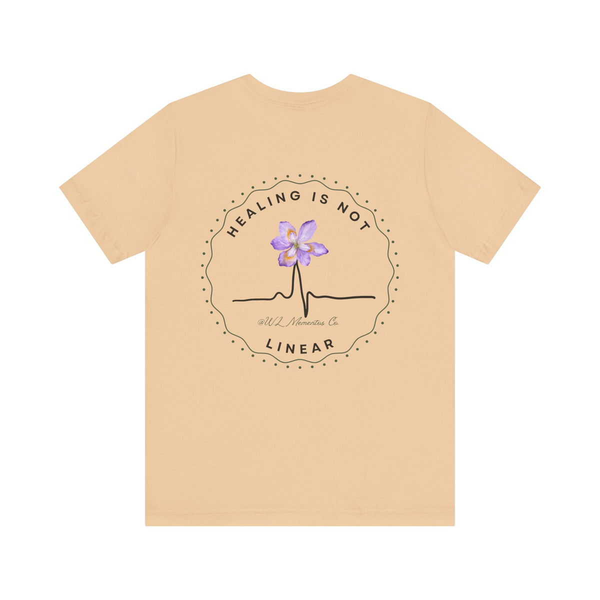 Healing Is Not Linear Floral Tee | Inspirational Unisex Jersey Shirt, Self-Care Gift, Therapy Apparel, Motivational Shirt