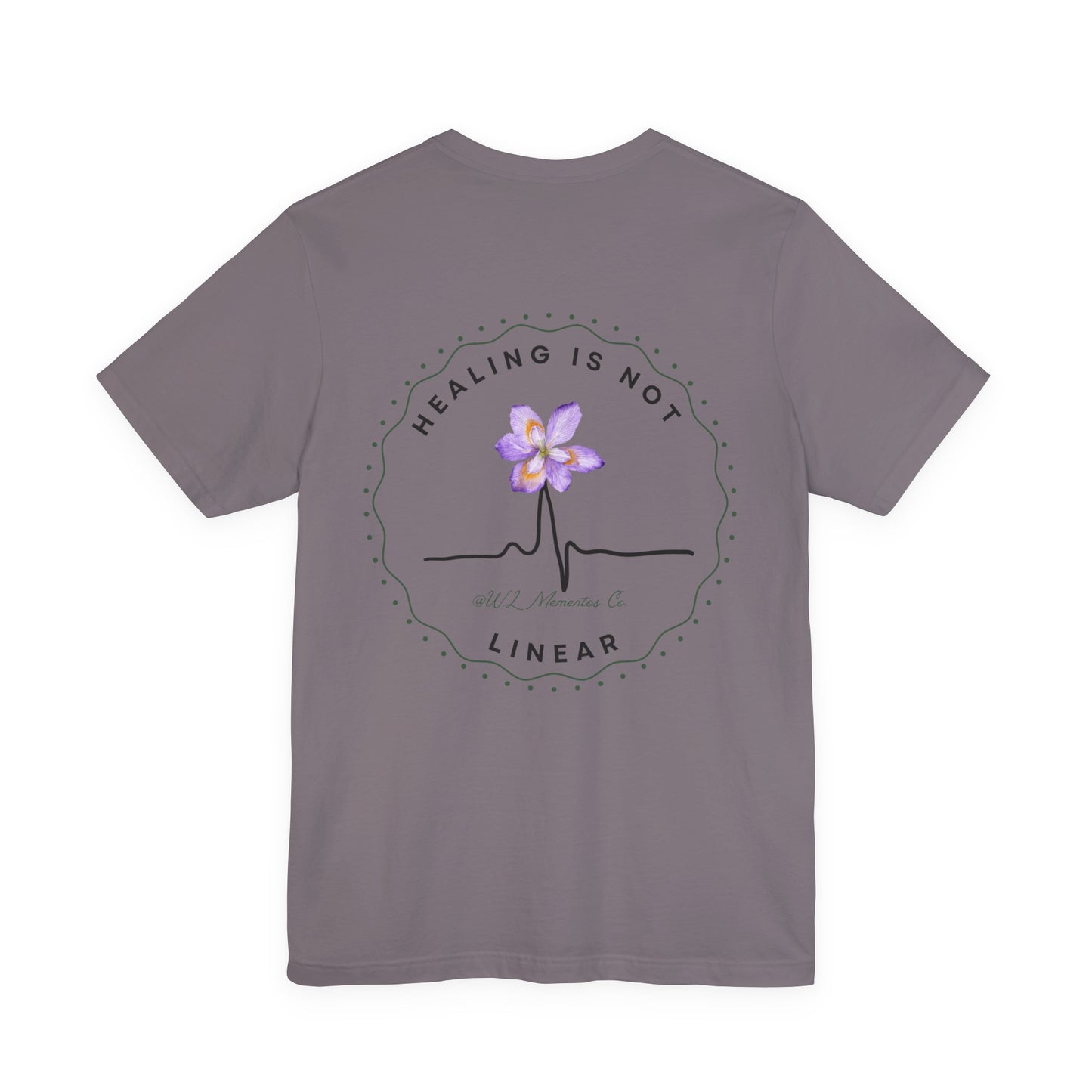 Healing Is Not Linear Floral Tee | Inspirational Unisex Jersey Shirt, Self-Care Gift, Therapy Apparel, Motivational Shirt