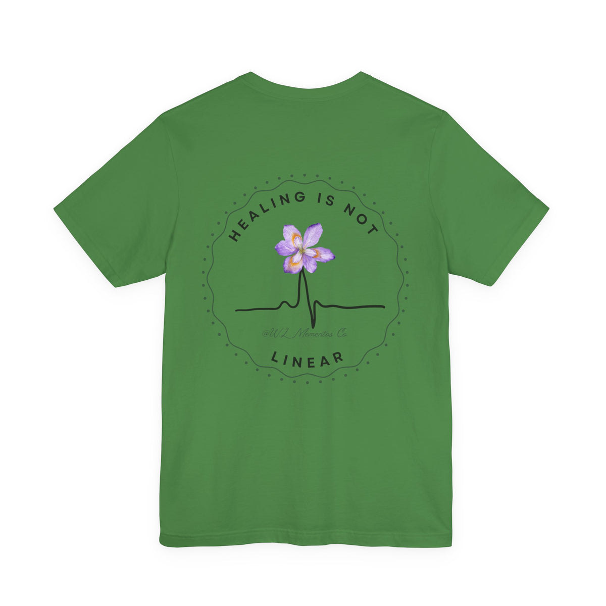 Healing Is Not Linear Floral Tee | Inspirational Unisex Jersey Shirt, Self-Care Gift, Therapy Apparel, Motivational Shirt