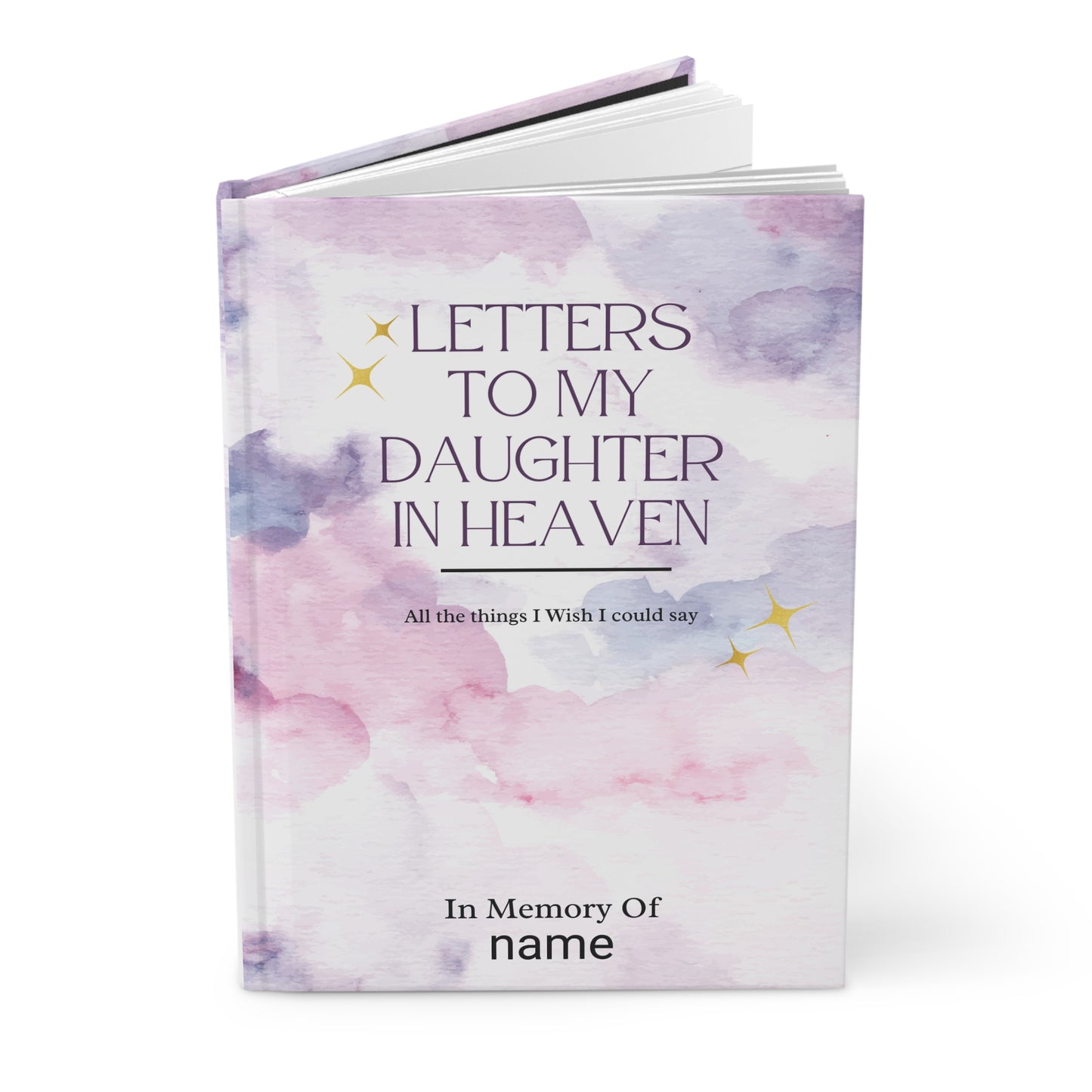 Personalized Memory Journal, Grief Journal, Letters to My Daughter, Remembrance Gift, Heaven Tribute Notebook