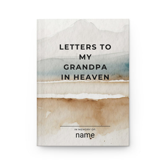 Hardcover Journal Matte, Sympathy Gift for Grandpa, Memory Book, Remembrance Diary, Bereavement Notebook, Keepsake Journal