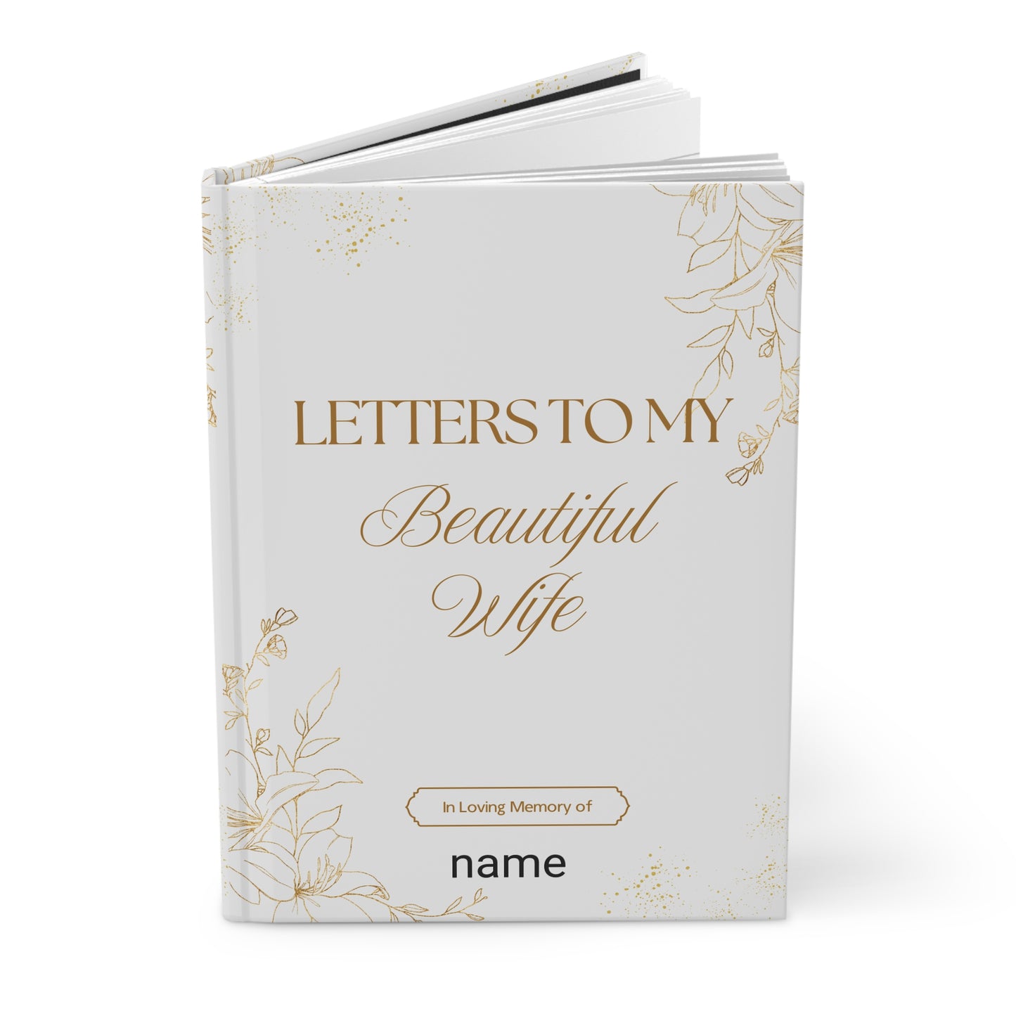 Personalized Memorial Journal for Spouses, Letters to My Beautiful Wife, Grief Journal, Tribute Book, Sympathy Gift