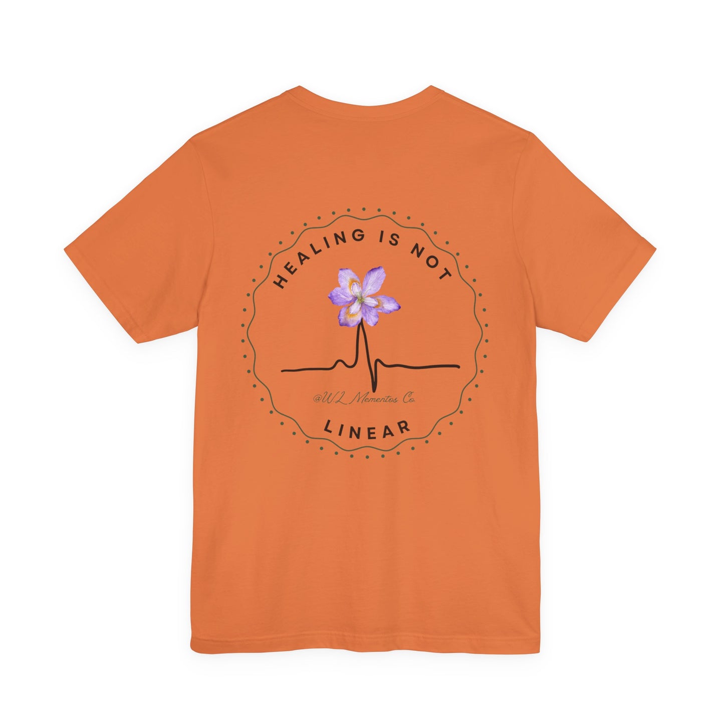 Healing Is Not Linear Floral Tee | Inspirational Unisex Jersey Shirt, Self-Care Gift, Therapy Apparel, Motivational Shirt