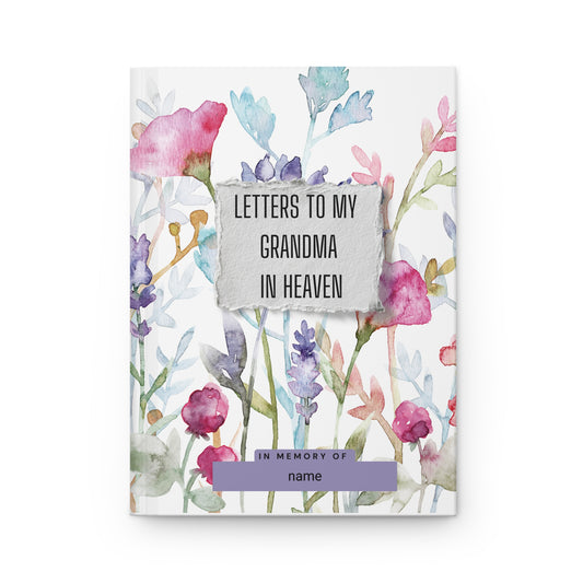 Floral Memory Journal for Grandma, In Loving Memory of Grandma, Grief Journal, Tribute Notebook, Floral Hardcover Journal