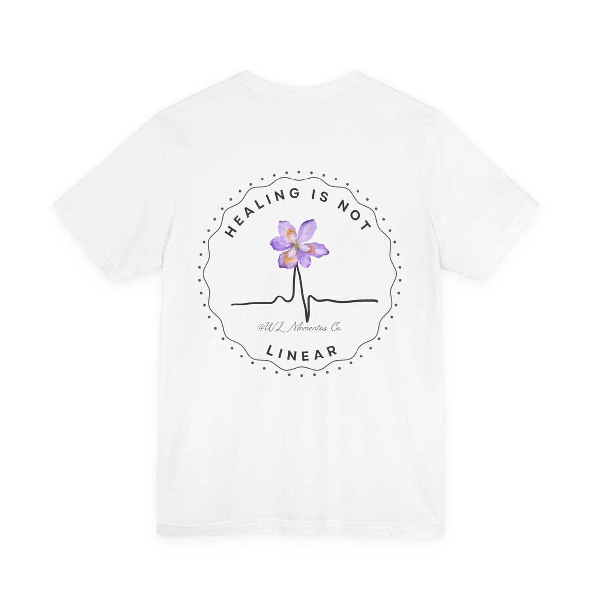 Healing Is Not Linear Floral Tee | Inspirational Unisex Jersey Shirt, Self-Care Gift, Therapy Apparel, Motivational Shirt