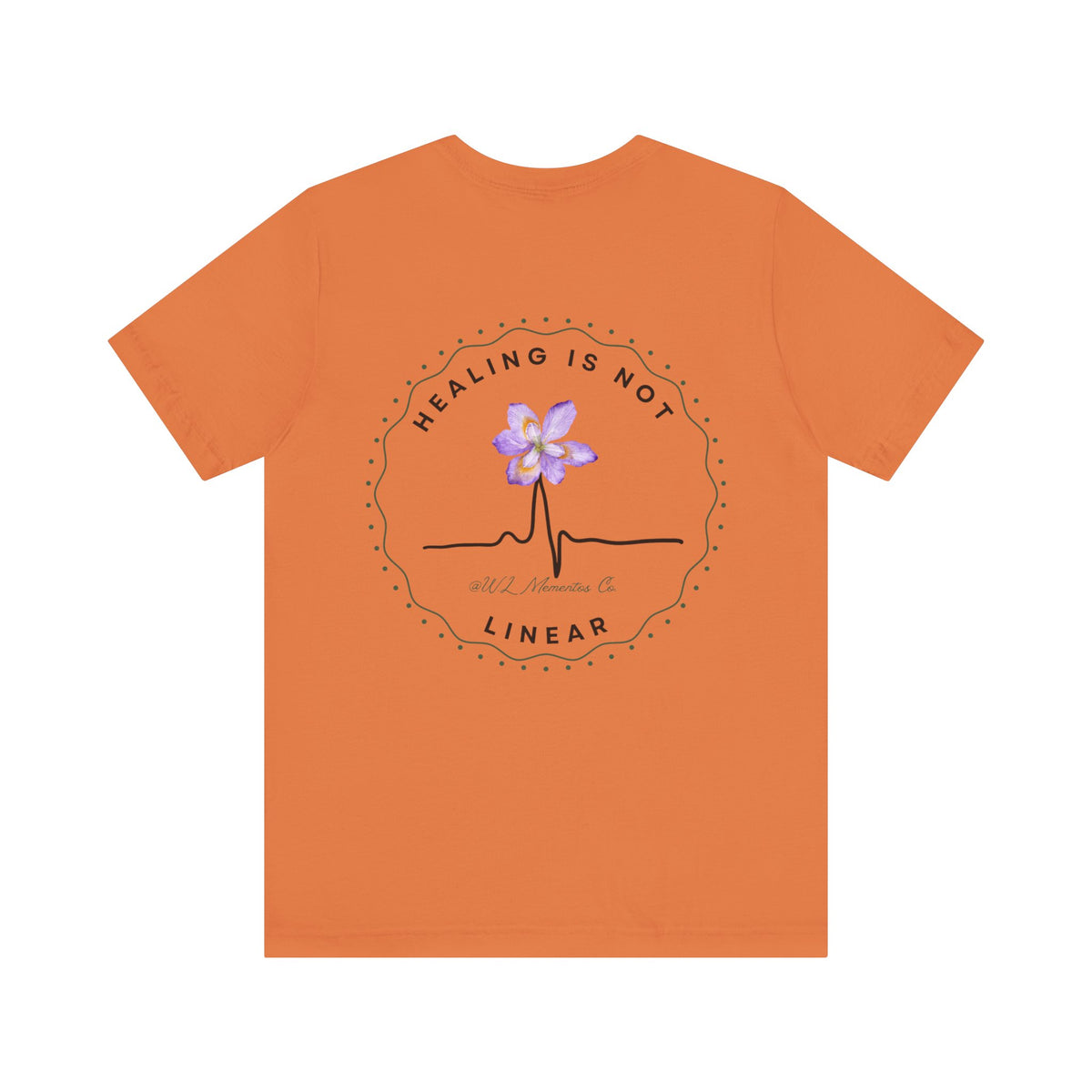 Healing Is Not Linear Floral Tee | Inspirational Unisex Jersey Shirt, Self-Care Gift, Therapy Apparel, Motivational Shirt