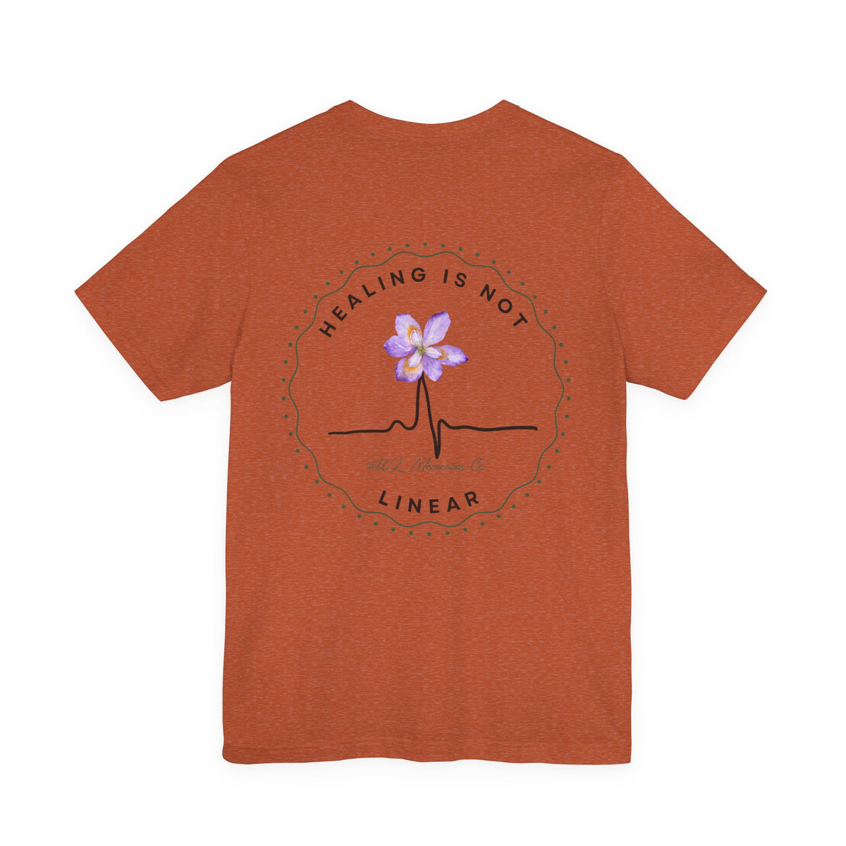 Healing Is Not Linear Floral Tee | Inspirational Unisex Jersey Shirt, Self-Care Gift, Therapy Apparel, Motivational Shirt
