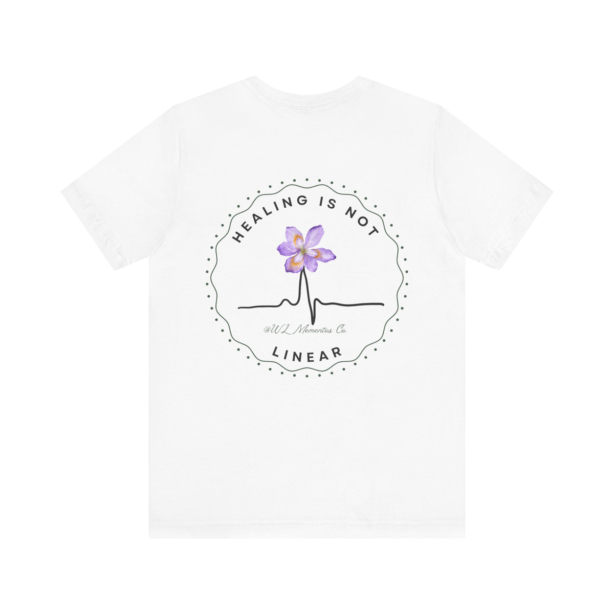 Healing Is Not Linear Floral Tee | Inspirational Unisex Jersey Shirt, Self-Care Gift, Therapy Apparel, Motivational Shirt