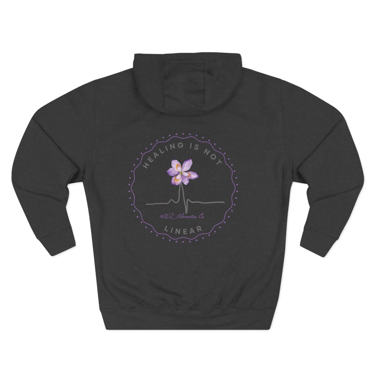 Healing Isn't Linear Fleece Hoodie, Grief Mental Health Comfort Sweatshirt, Therapy Gift, Self Care Apparel