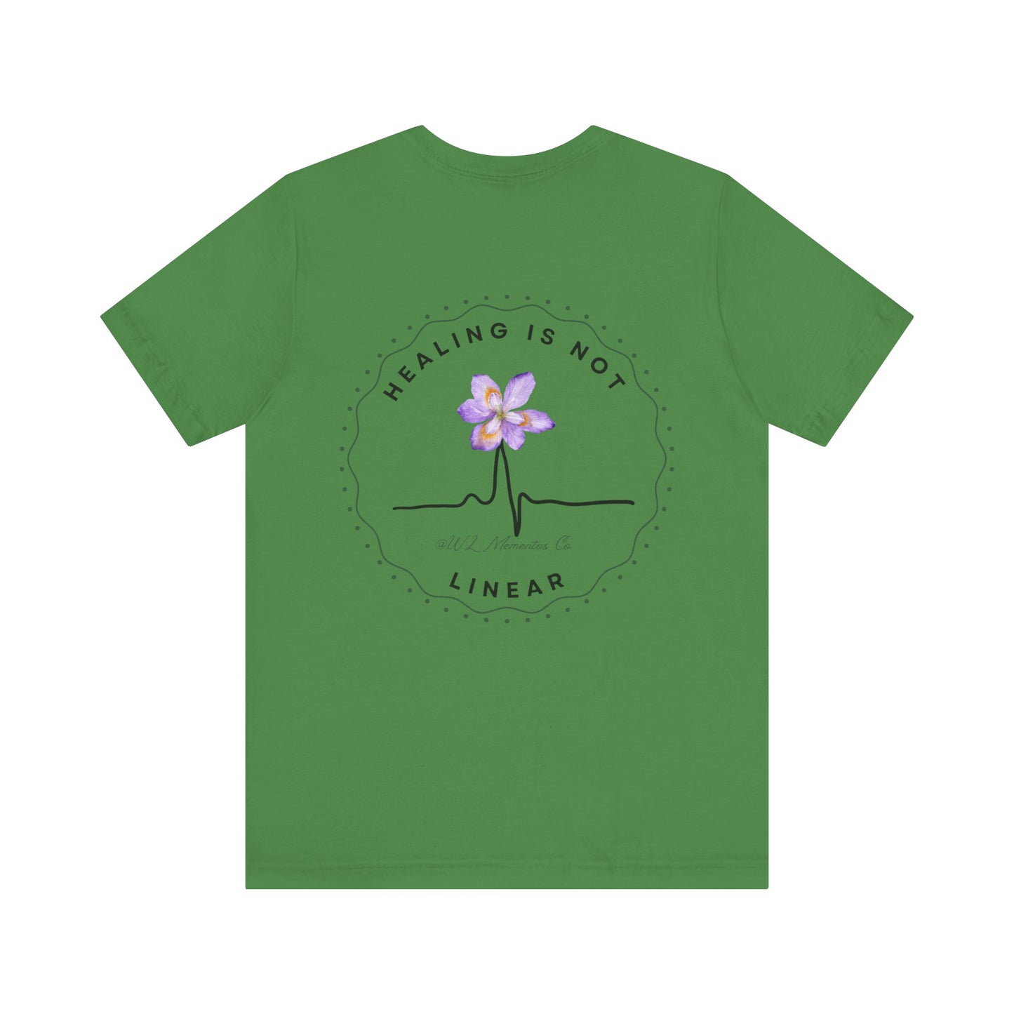 Healing Is Not Linear Floral Tee | Inspirational Unisex Jersey Shirt, Self-Care Gift, Therapy Apparel, Motivational Shirt