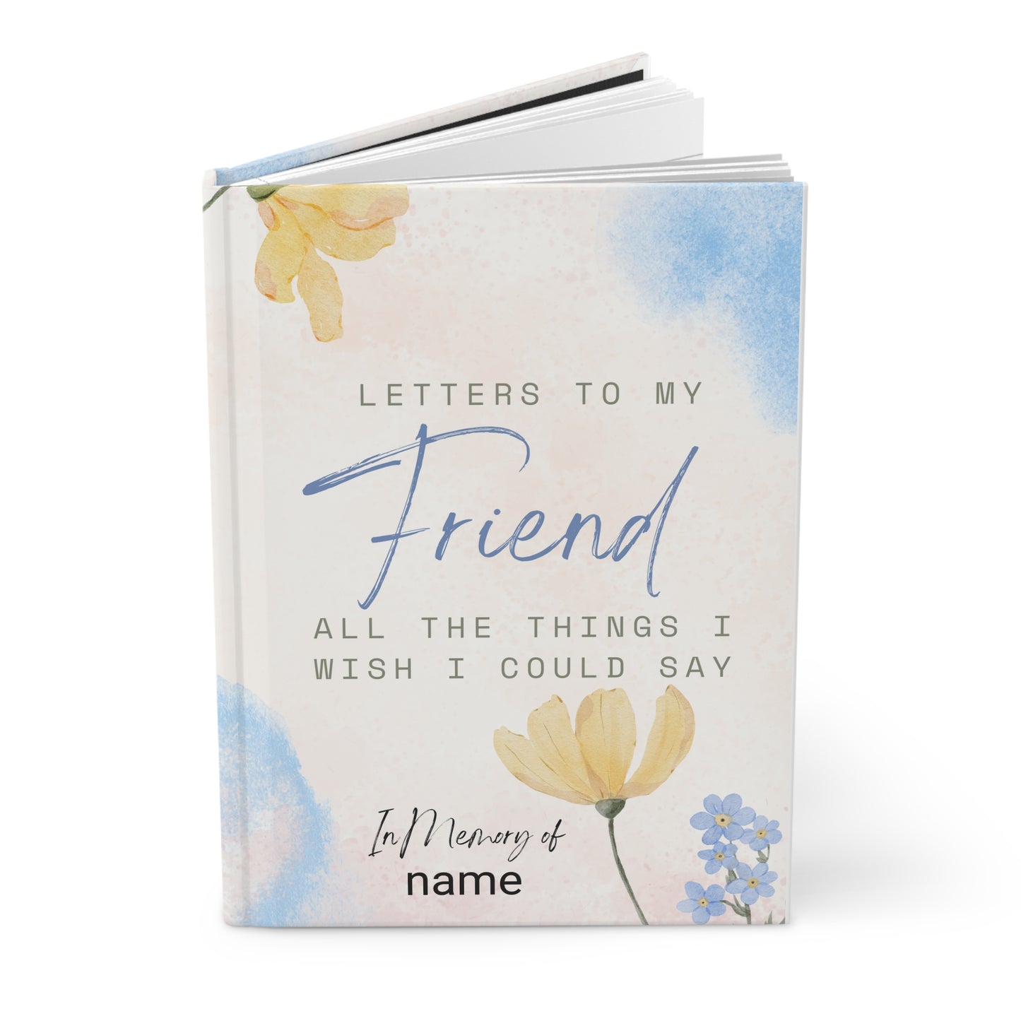 Loss of a friend, Hardcover Journal Matte, Grief & Healing Notebook, Memory Book for Coping with Loss, Bereavement Diary