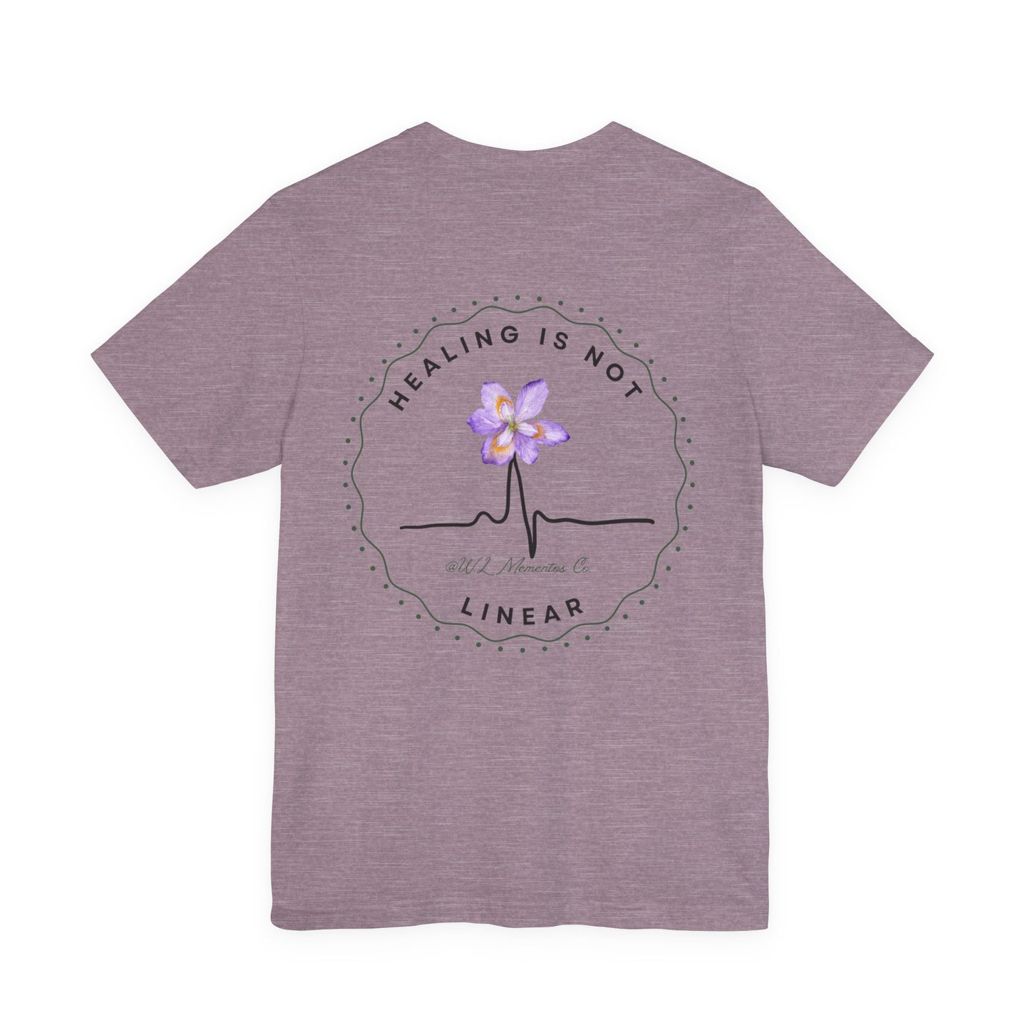 Healing Is Not Linear Floral Tee | Inspirational Unisex Jersey Shirt, Self-Care Gift, Therapy Apparel, Motivational Shirt