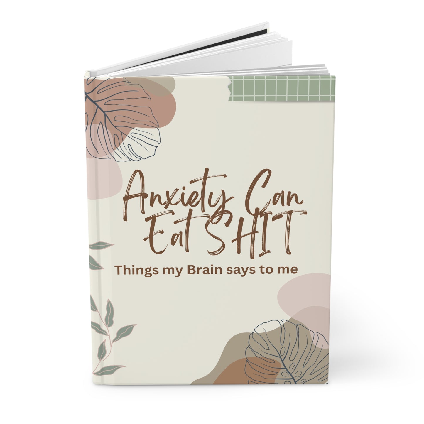 Anxiety Relief Hardcover Journal, Motivational Writing Notebook, Self-Care Journal, Stress Management Gift, Mental Health Awareness