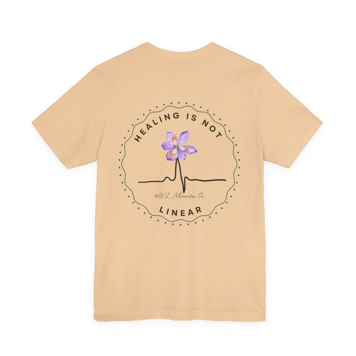 Healing Is Not Linear Floral Tee | Inspirational Unisex Jersey Shirt, Self-Care Gift, Therapy Apparel, Motivational Shirt