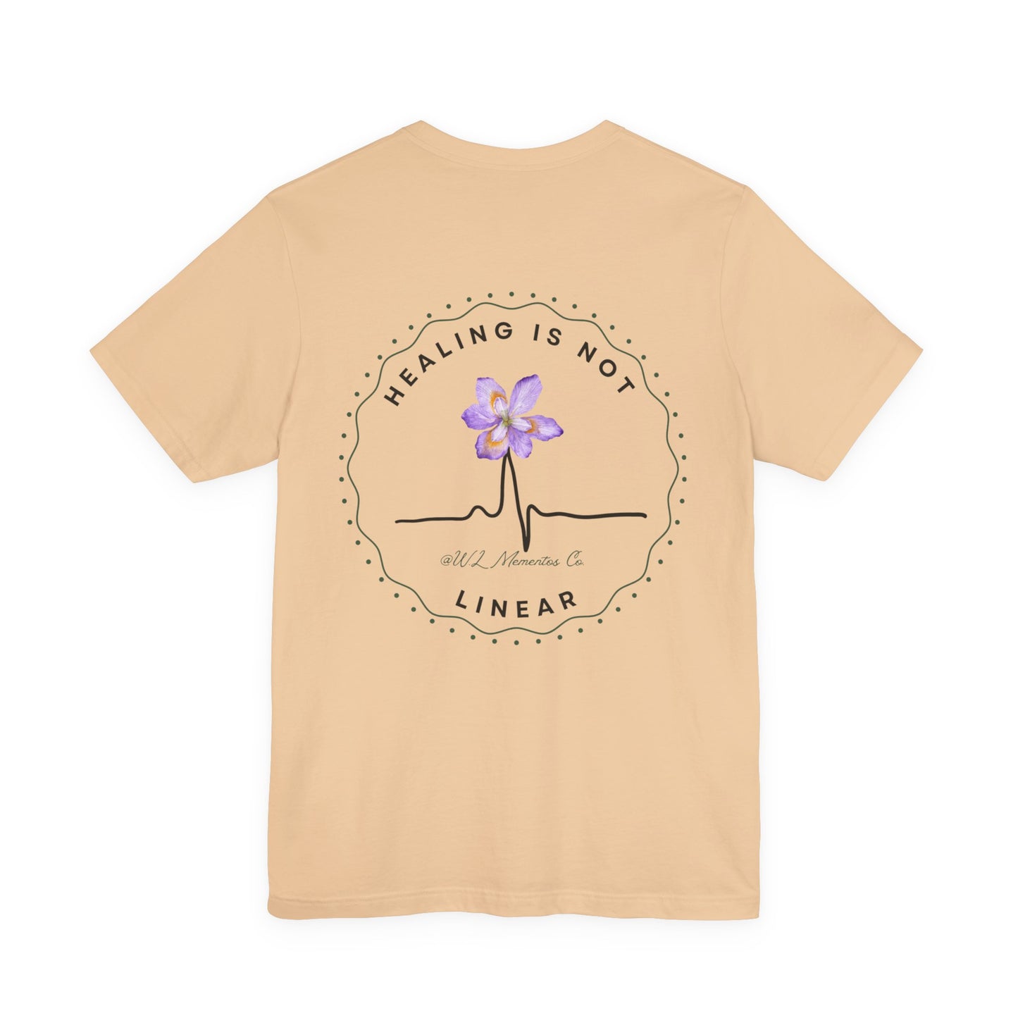 Healing Is Not Linear Floral Tee | Inspirational Unisex Jersey Shirt, Self-Care Gift, Therapy Apparel, Motivational Shirt