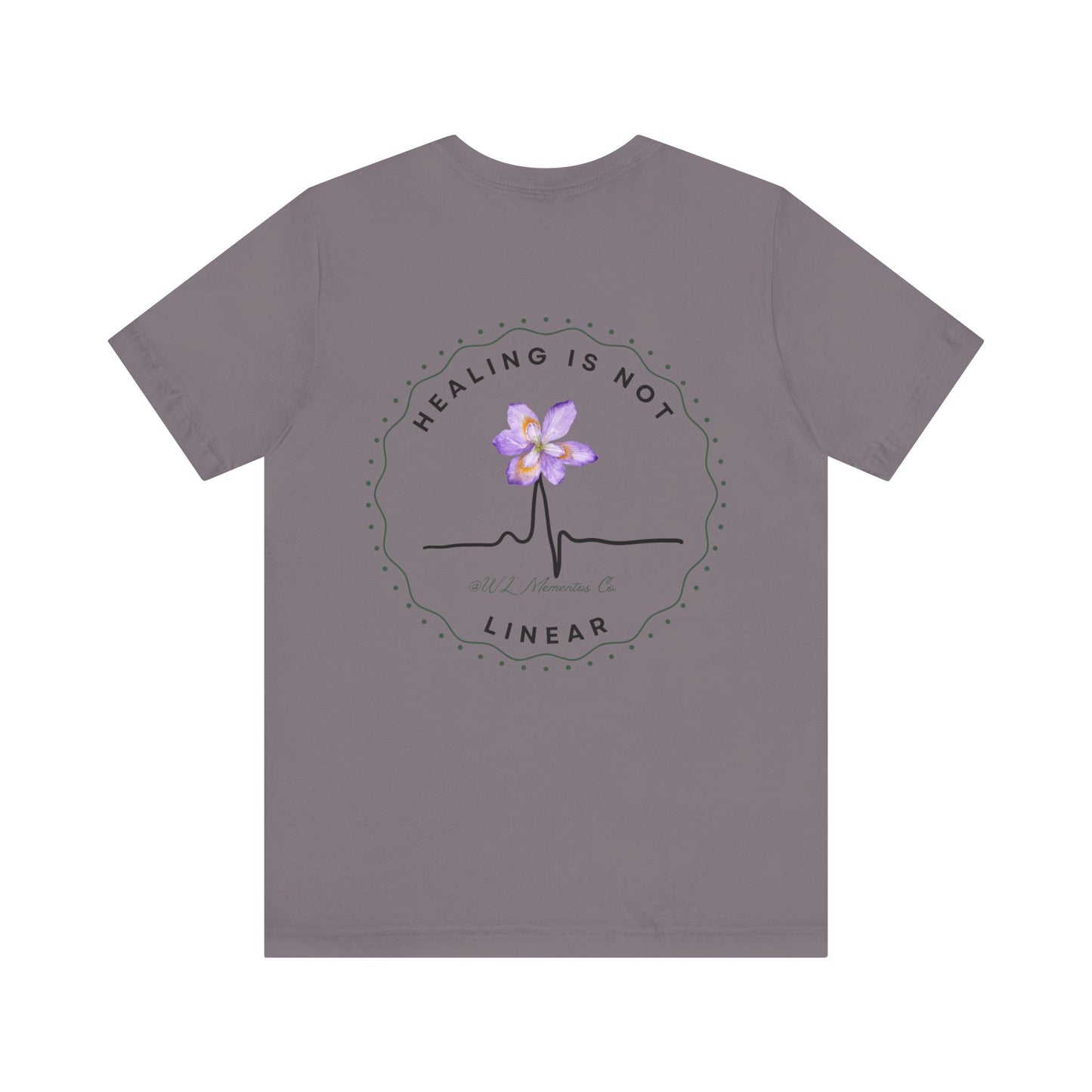 Healing Is Not Linear Floral Tee | Inspirational Unisex Jersey Shirt, Self-Care Gift, Therapy Apparel, Motivational Shirt
