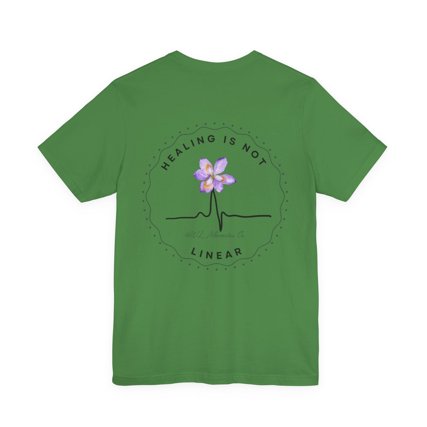 Healing Is Not Linear Floral Tee | Inspirational Unisex Jersey Shirt, Self-Care Gift, Therapy Apparel, Motivational Shirt