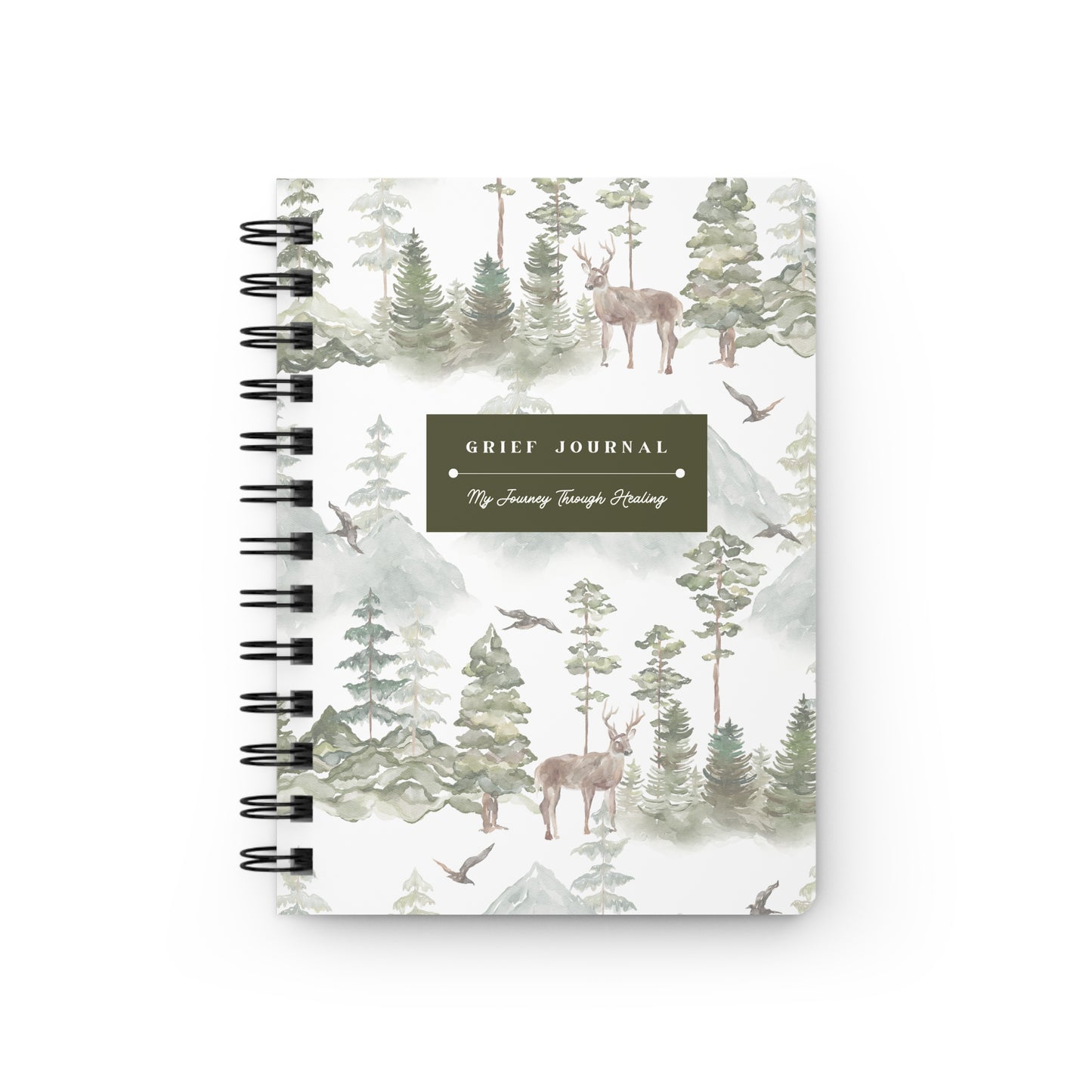 Healing Journey Spiral Bound Journal, Mental Health Diary Notebook, Self-Care Planner, Wellness Gift, Gratitude Journal, Mindfulness