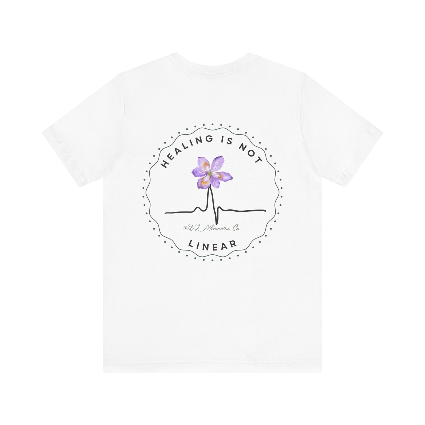 Healing Is Not Linear Floral Tee | Inspirational Unisex Jersey Shirt, Self-Care Gift, Therapy Apparel, Motivational Shirt
