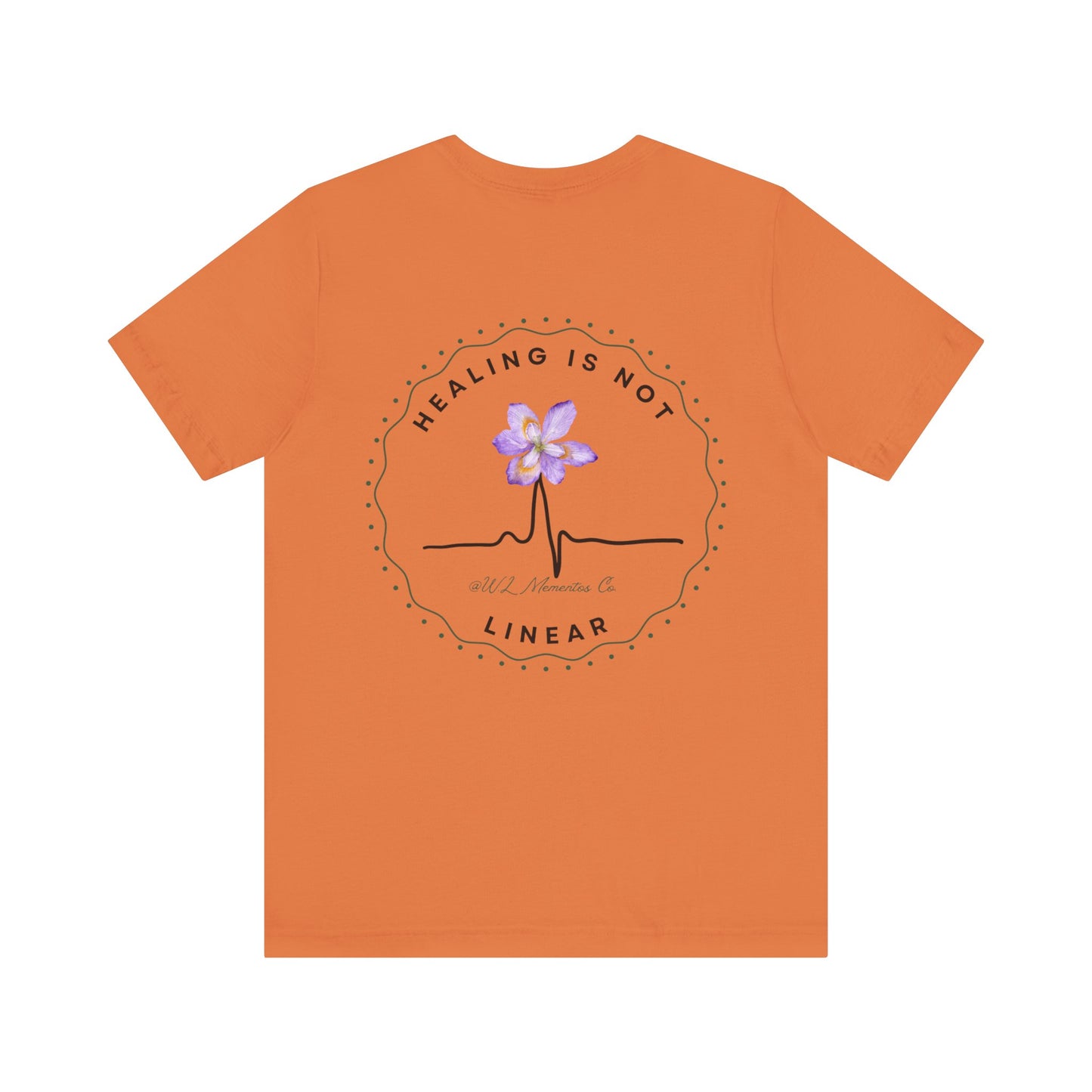 Healing Is Not Linear Floral Tee | Inspirational Unisex Jersey Shirt, Self-Care Gift, Therapy Apparel, Motivational Shirt