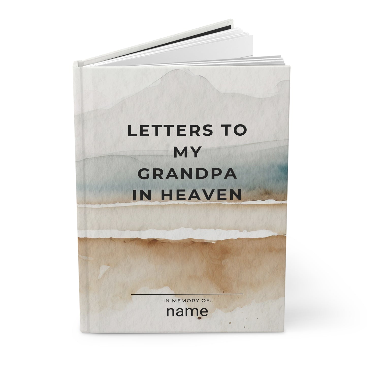 Hardcover Journal Matte, Sympathy Gift for Grandpa, Memory Book, Remembrance Diary, Bereavement Notebook, Keepsake Journal