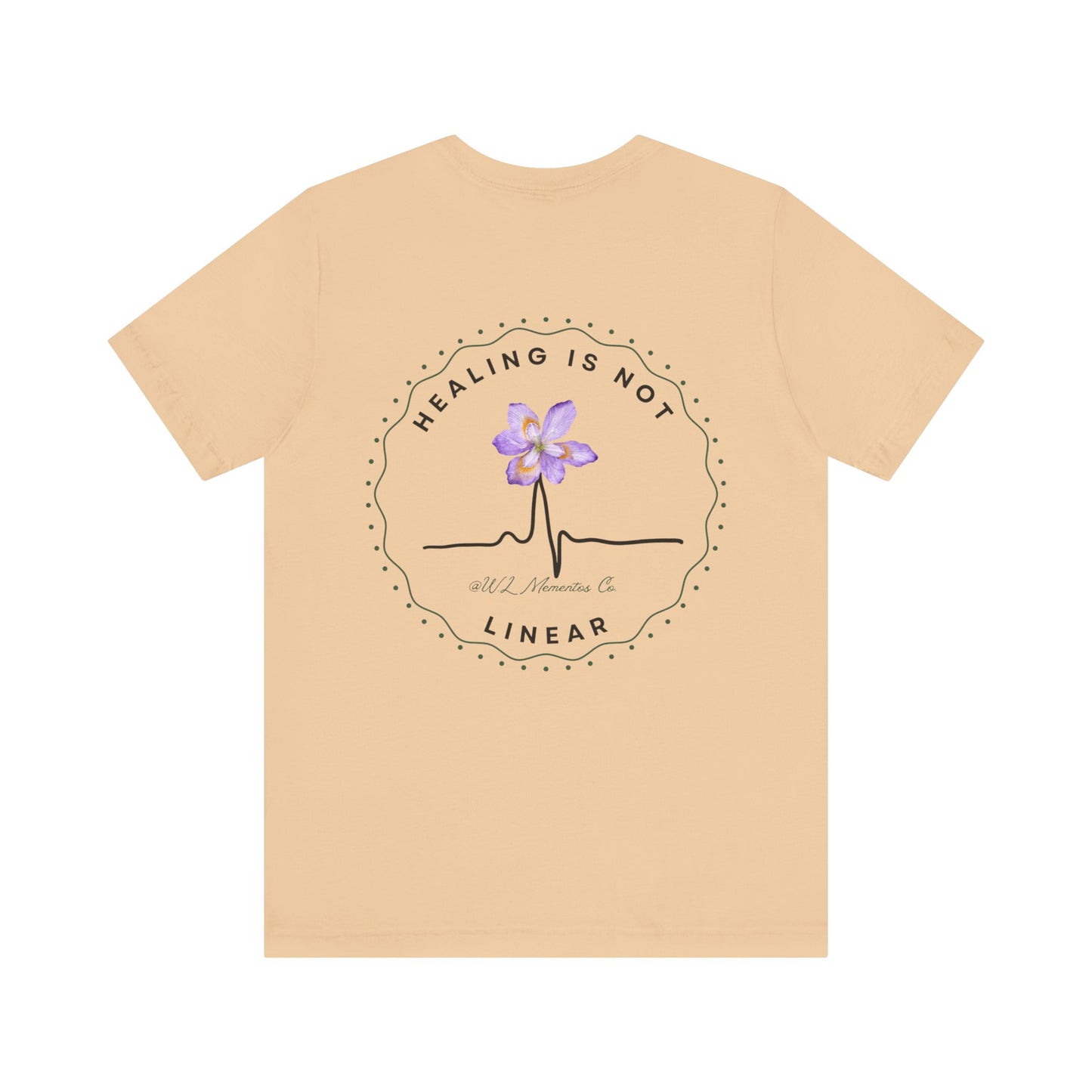 Healing Is Not Linear Floral Tee | Inspirational Unisex Jersey Shirt, Self-Care Gift, Therapy Apparel, Motivational Shirt