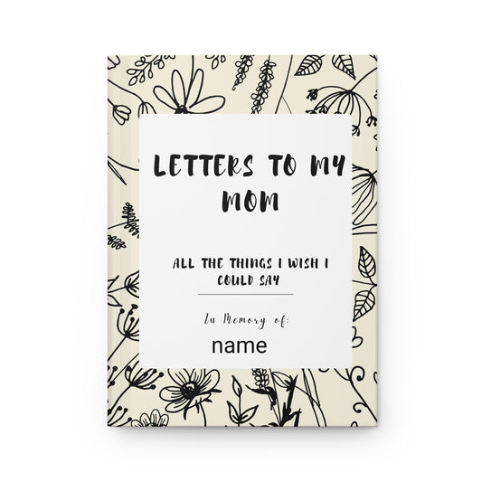 Matte Hardcover Journal, Loss Journal for Mom, Grief Diary, Remembrance Notebook, Sympathy Gift, Bereavement Gift, Memorial Writing Book