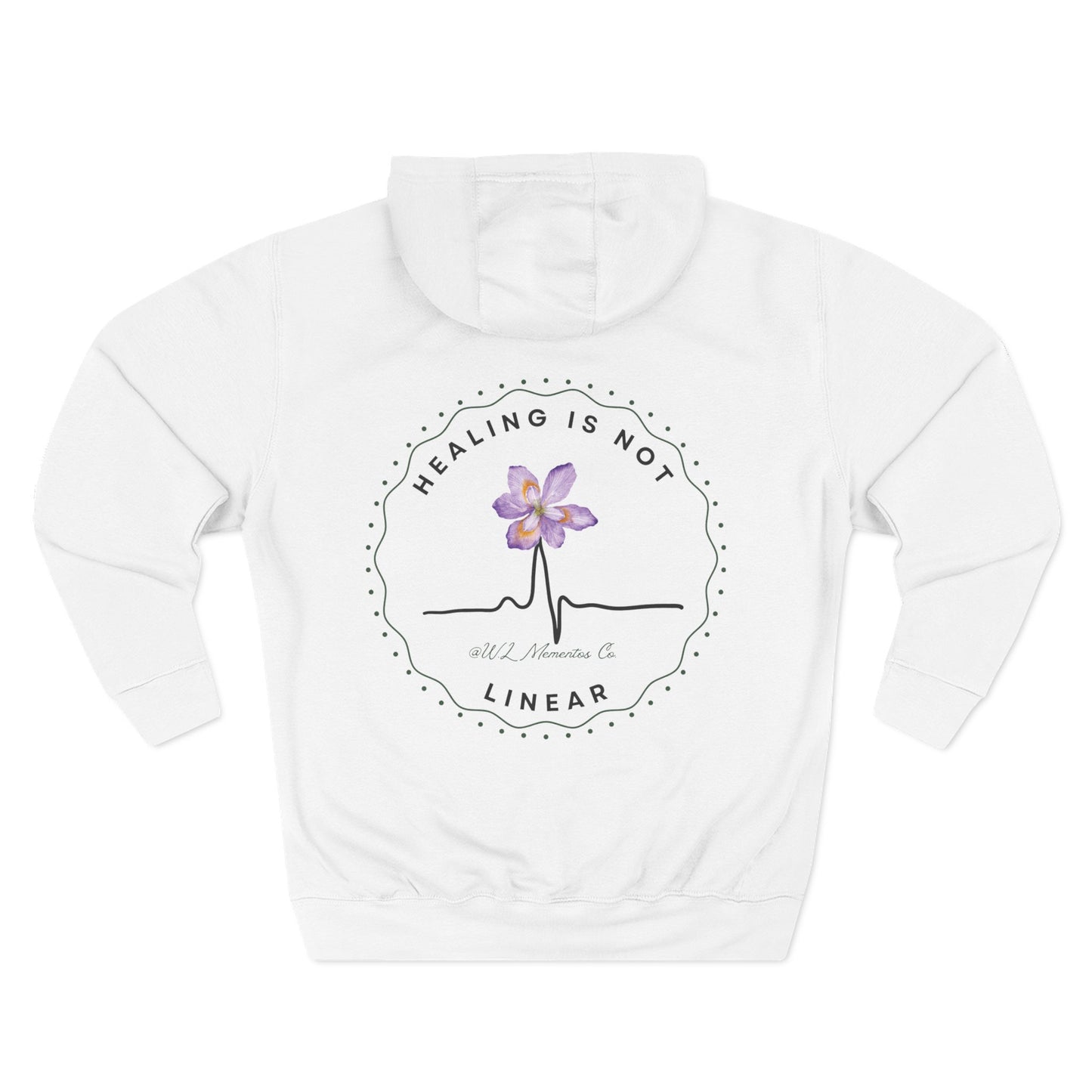 Healing Isn't Linear Fleece Hoodie, Grief Mental Health Comfort Sweatshirt, Therapy Gift, Self Care Apparel