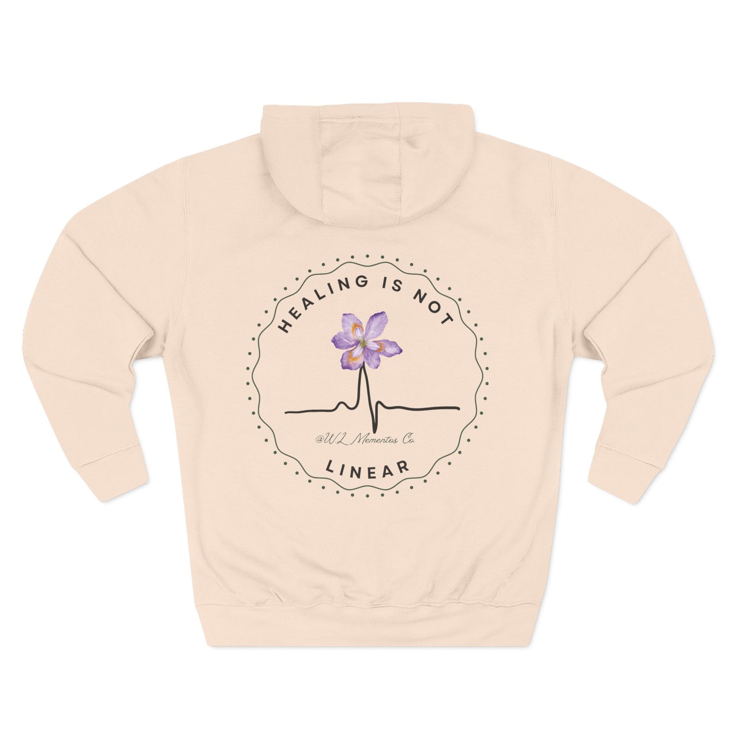 Healing Isn't Linear Fleece Hoodie, Grief Mental Health Comfort Sweatshirt, Therapy Gift, Self Care Apparel