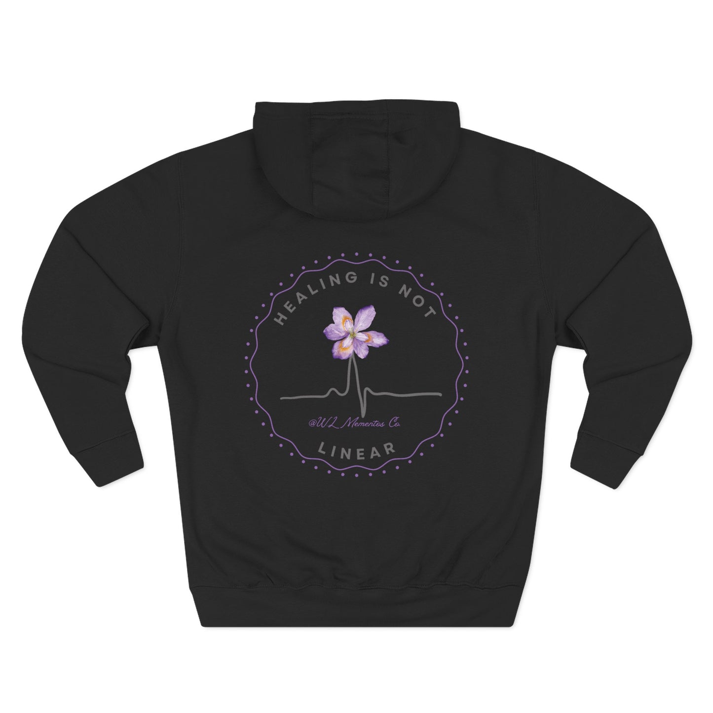 Healing Isn't Linear Fleece Hoodie, Grief Mental Health Comfort Sweatshirt, Therapy Gift, Self Care Apparel