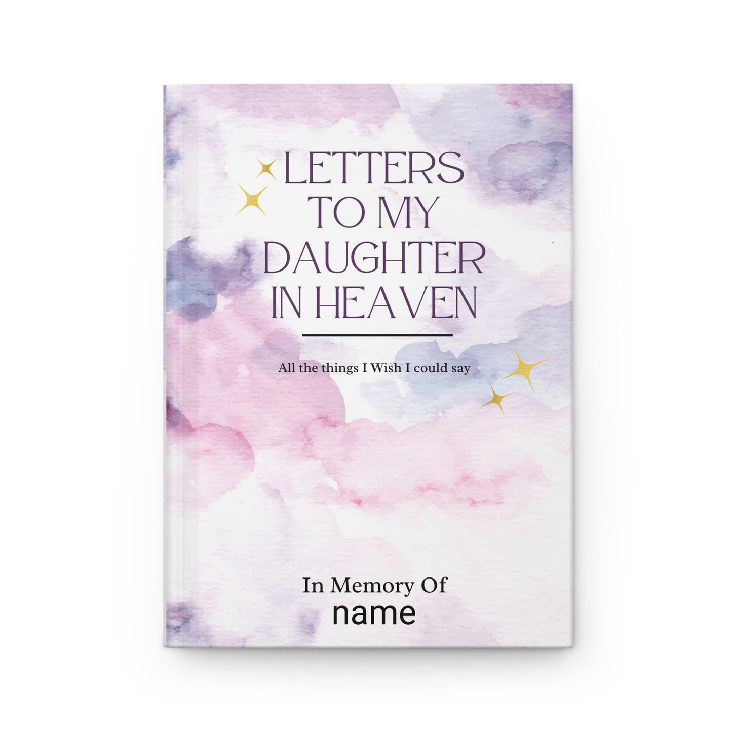 Personalized Memory Journal, Grief Journal, Letters to My Daughter, Remembrance Gift, Heaven Tribute Notebook