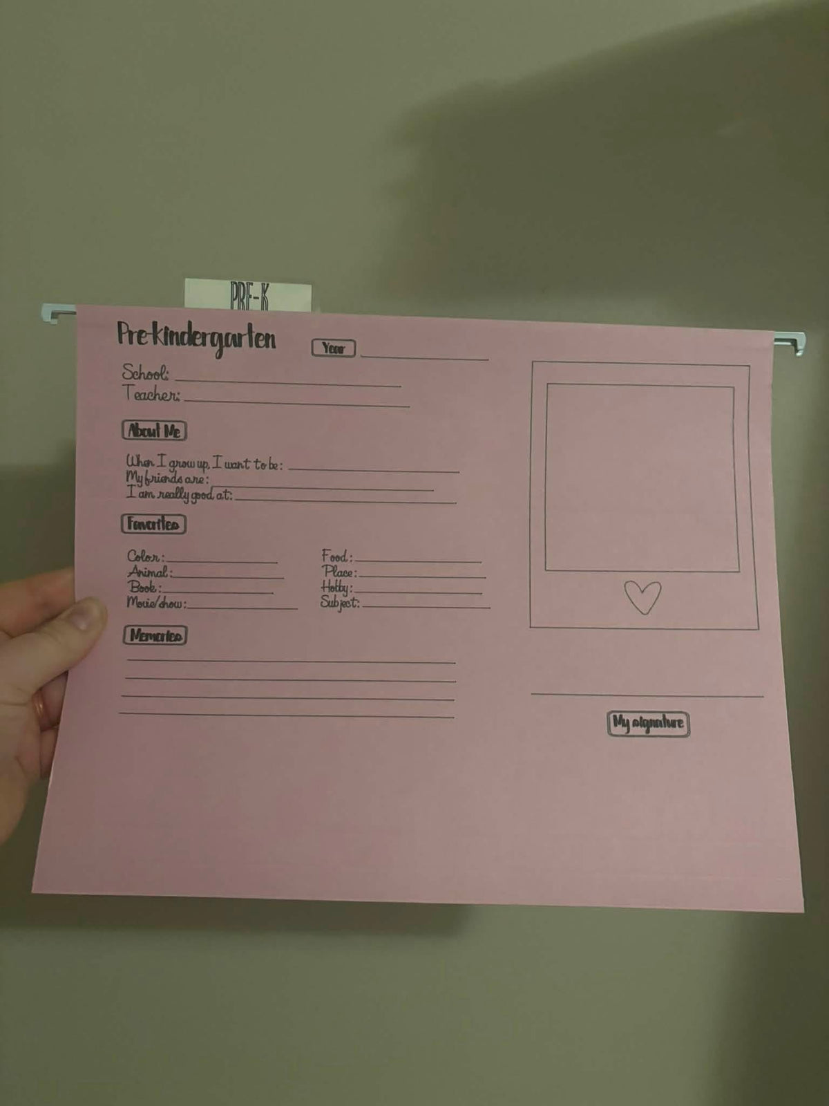 Children's School Memory Box