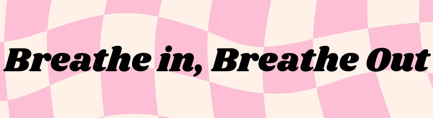 Mindful Bumper Stickers - Breathe In Breathe Out Car Decal, Relaxation Vinyl Sticker, Meditation Quote Auto Adhesive Label, Yoga Gift,