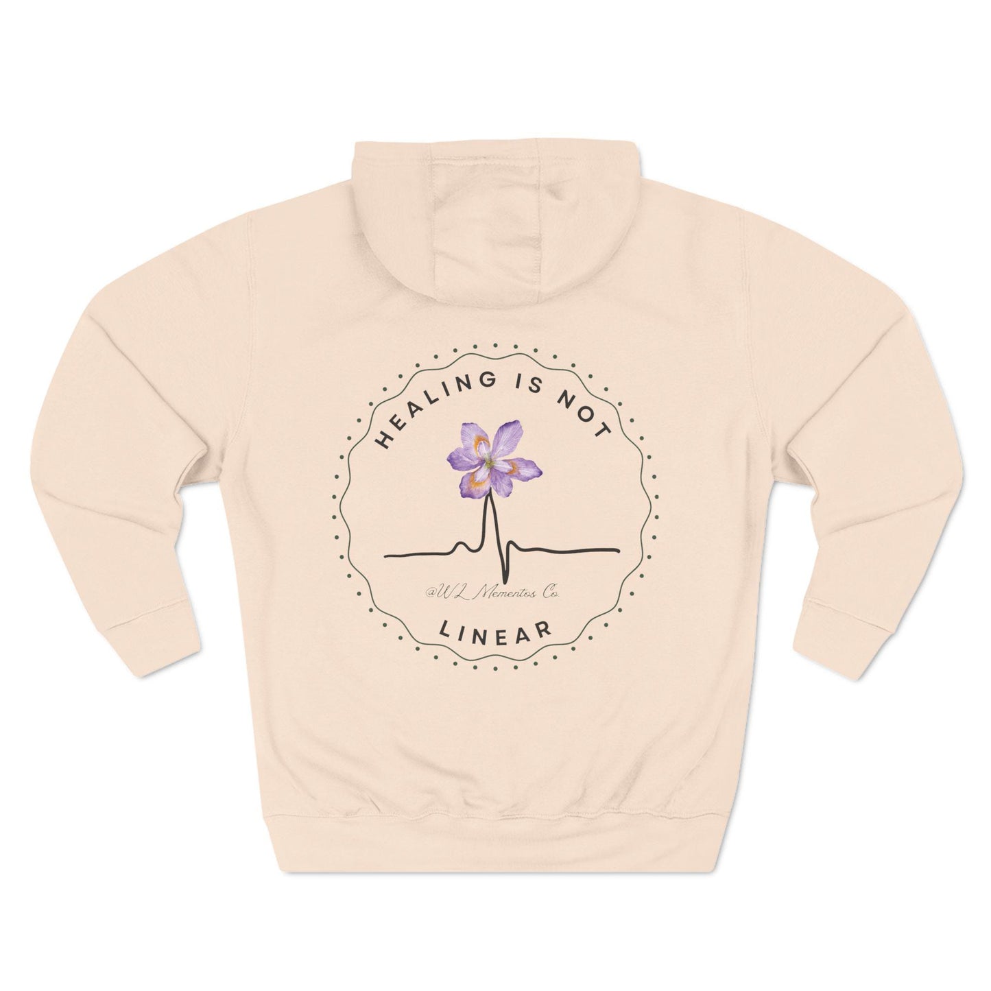 Healing Isn't Linear Fleece Hoodie, Grief Mental Health Comfort Sweatshirt, Therapy Gift, Self Care Apparel